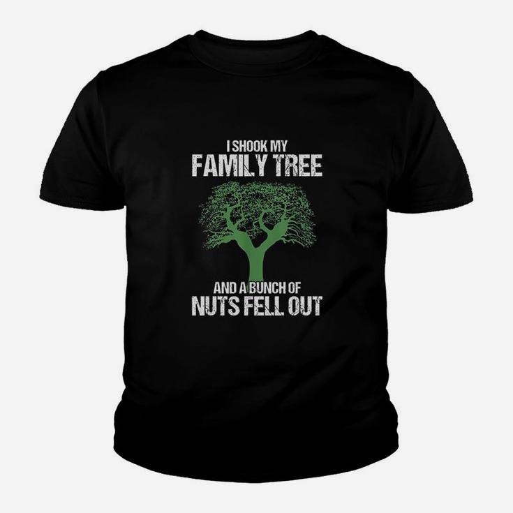 Genealogy Puns Genealogist I Shook My Family Tree Historian Kid T-Shirt