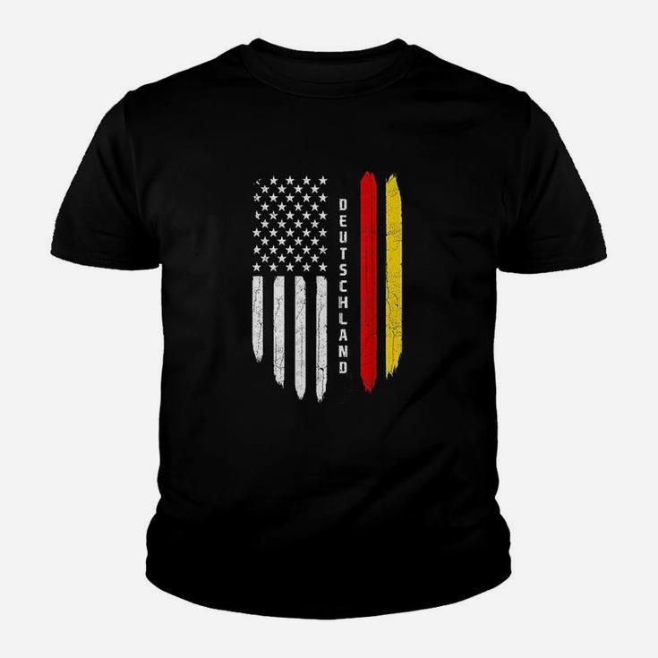 German American Flag Germany Root Dad Gift Deutschland Kid T-Shirt