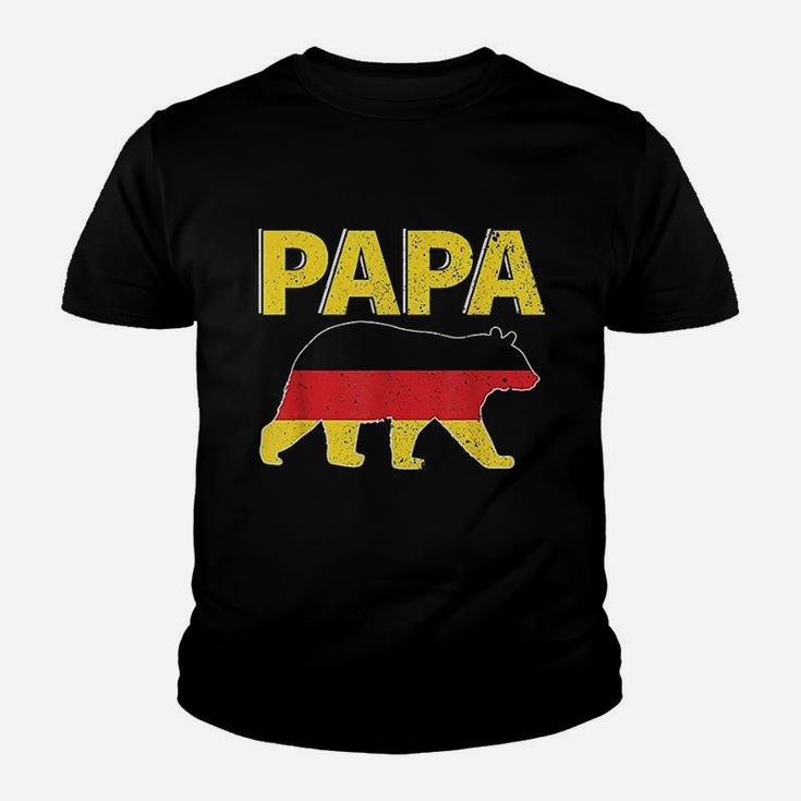 Germany Flag Papa Bear German Dad Fathes Day Kid T-Shirt