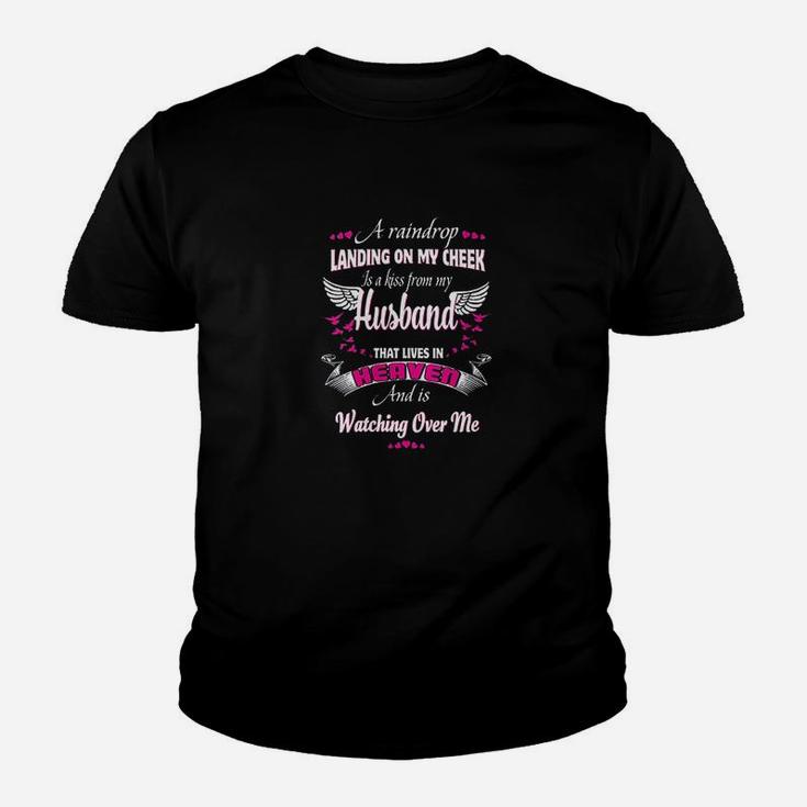 Gift For Wives Loss Husband Memorial My Husband In Heaven Kid T-Shirt