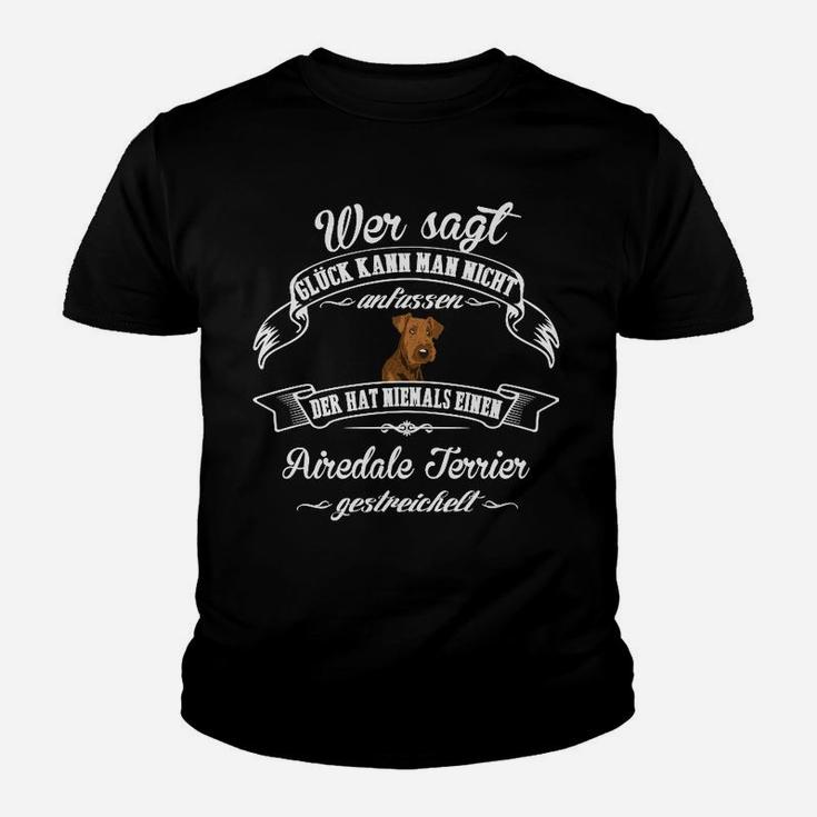 Glück Mit Airdale Terrier Kinder T-Shirt