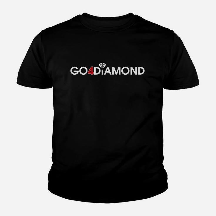 GO^DIAMOND Schwarzes Kinder Tshirt mit Krone Motiv, Stilvolles Design