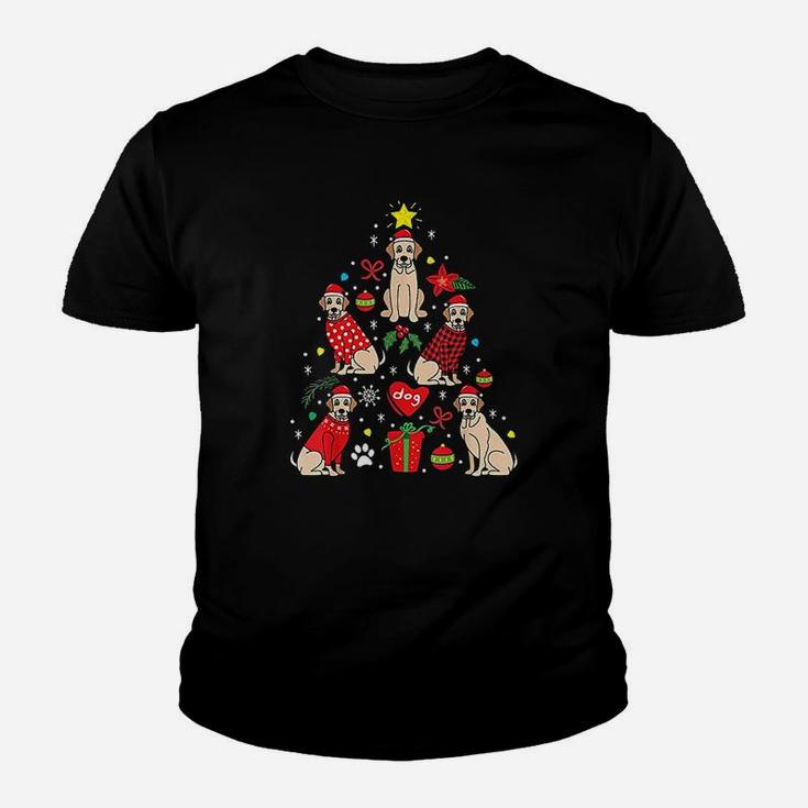 Goldador Golden Lab Christmas Tree Dog Kid T-Shirt