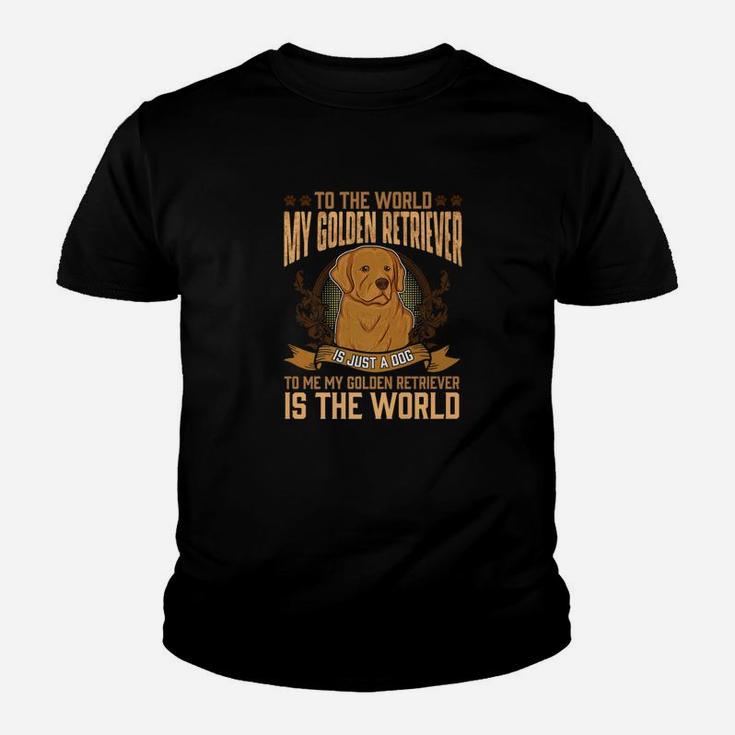 Golden Retriever Dog Face Unique Themed Gifts Kid T-Shirt