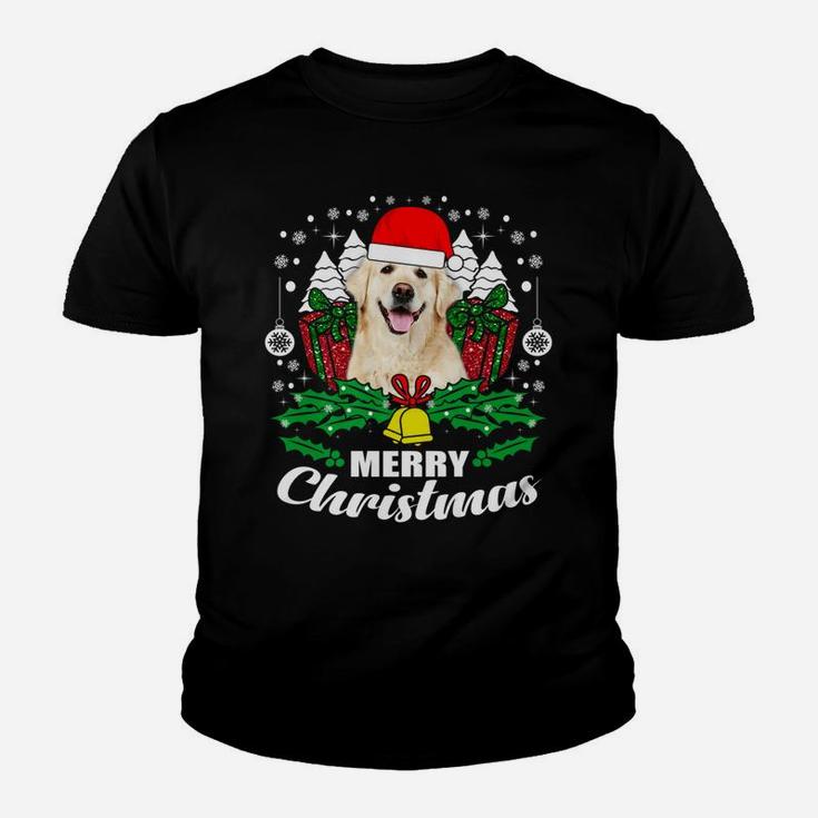 Golden Retriever Merry Christmas Dog Lover Gift Kid T-Shirt