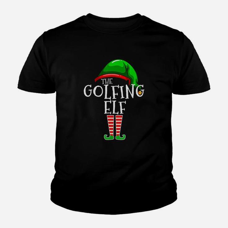 Golfing Elf Family Matching Group Christmas Golf Dad Kid T-Shirt