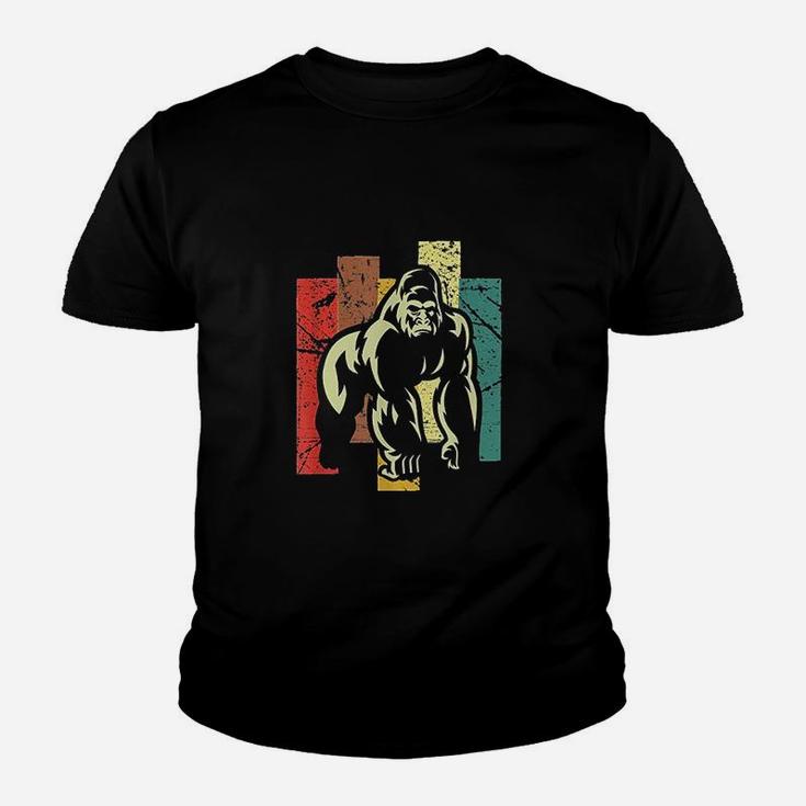 Gorilla Retro 70s Vintage Animal Lover Art Kid T-Shirt