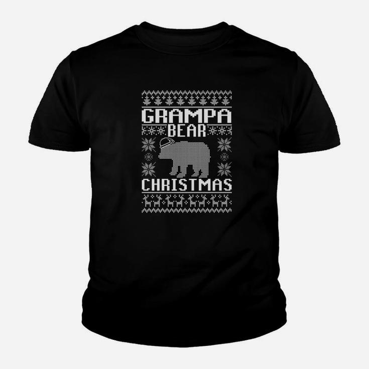 Grampa Bear Matching Family Ugly Christmas Sweater Kid T-Shirt