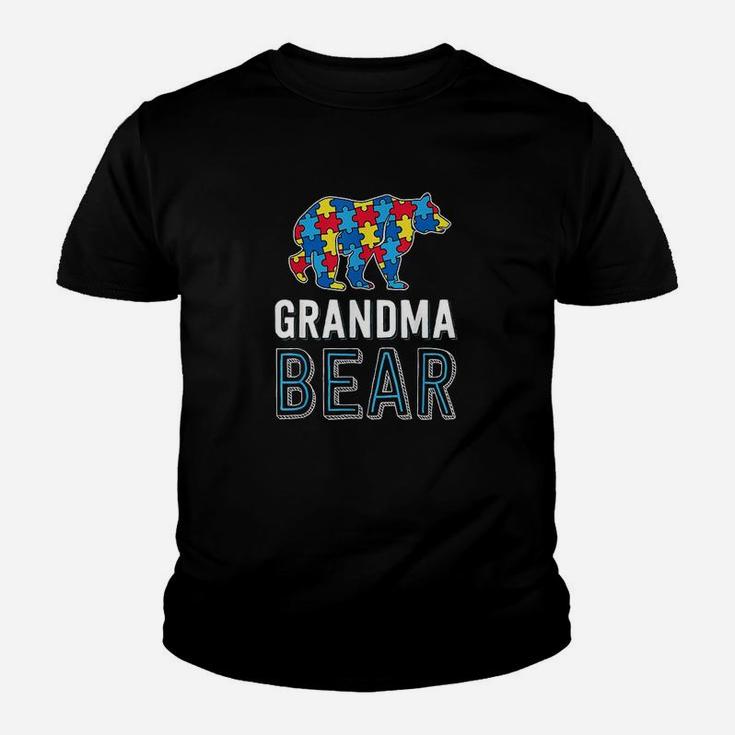 Grandma Bear World Autism Awareness Day Family Kid T-Shirt