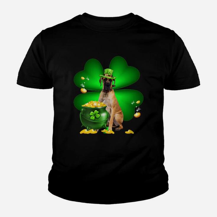 Great Dane Shamrock St Patricks Day Irish Great Dog Lovers Kid T-Shirt