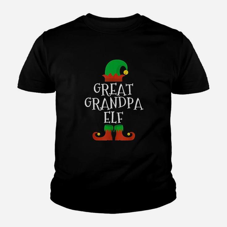 Great Grandpa Elf Christmas Funny Xmas Grandfather Gift Kid T-Shirt