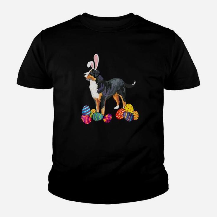 Greater Swiss Mountain Dog Bunny Ear With Egg Easter Easter Kid T-Shirt