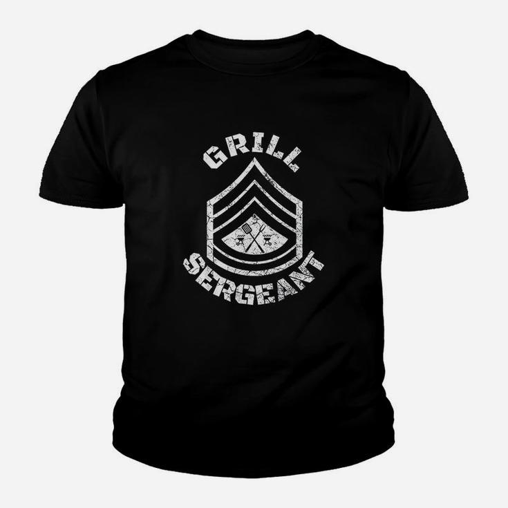 Grill Sergeant Funny Grilling Bbq Dad Fathers Day Kid T-Shirt
