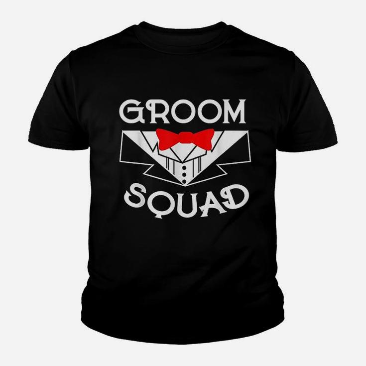 Groom Squad Bachelor Party Groomsmen Tuxedo Youth T-shirt