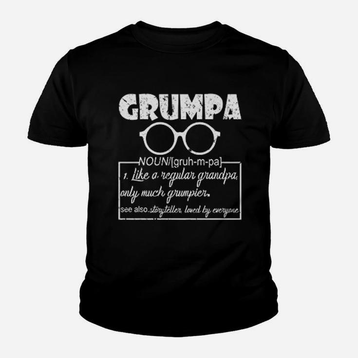 Grumpa Definition Gift Grandpa Fathers Day Kid T-Shirt