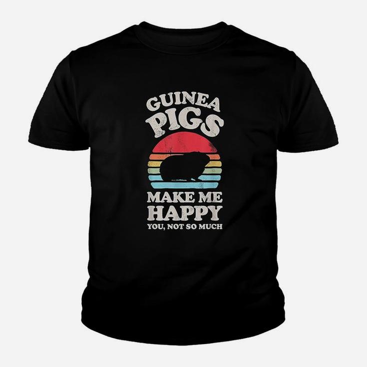 Guinea Pigs Make Me Happy Funny Guinea Pig Retro Vintage Kid T-Shirt