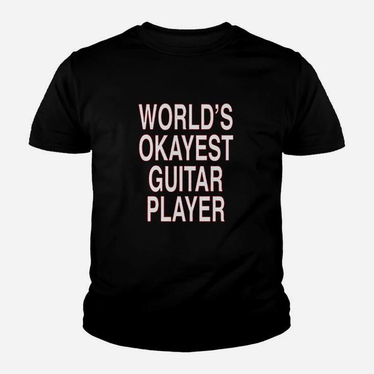 Guitarist World Okayest Guitar Player Military Kid T-Shirt