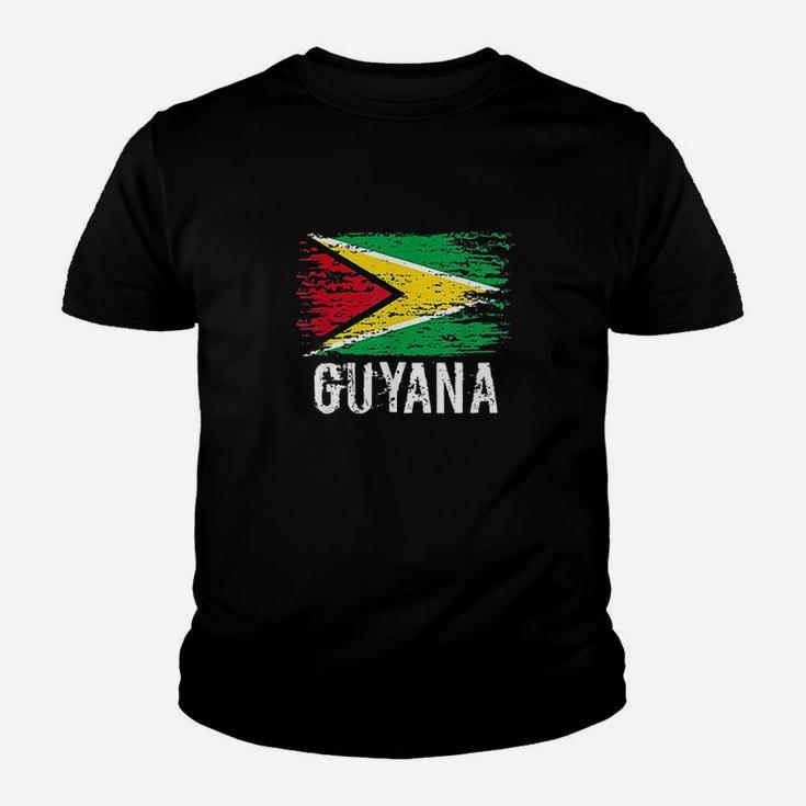 Guyanese Flag Pride Vintage Guyanese Root Gift Guyana Kid T-Shirt