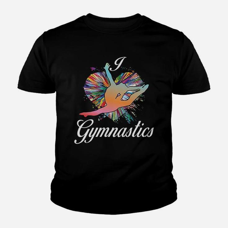 Gymnastics Makes Life Better I Love Gymnastics Design Kid T-Shirt