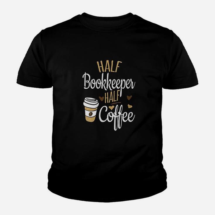Half Coffee Half Bookkeeper Kid T-Shirt