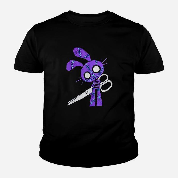 Halloween Costume Scary Bunny With Scissors Kid T-Shirt