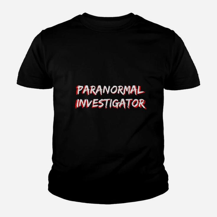 Halloween Ghost Hunting Paranormal Investigator Kid T-Shirt