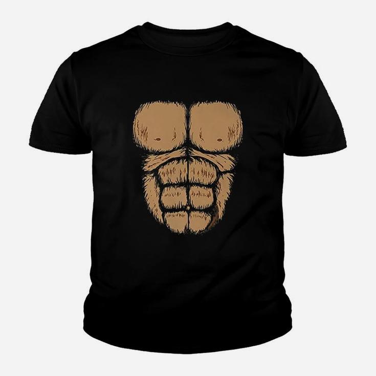 Halloween Gorilla Chest Costume Funny Monkey Kid T-Shirt