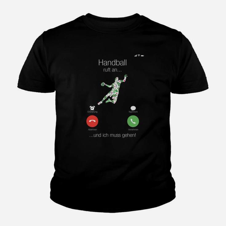 Handballer Anruf-Witz Kinder Tshirt, Lustiges Handball ruft an Design