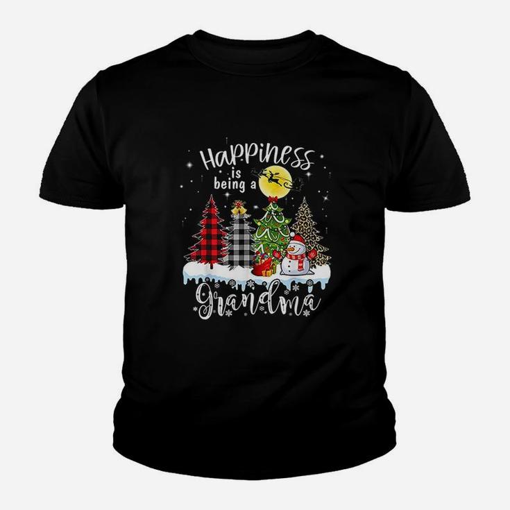 Happiness Is Being A Grandma Merry Christmas Snowman Kid T-Shirt