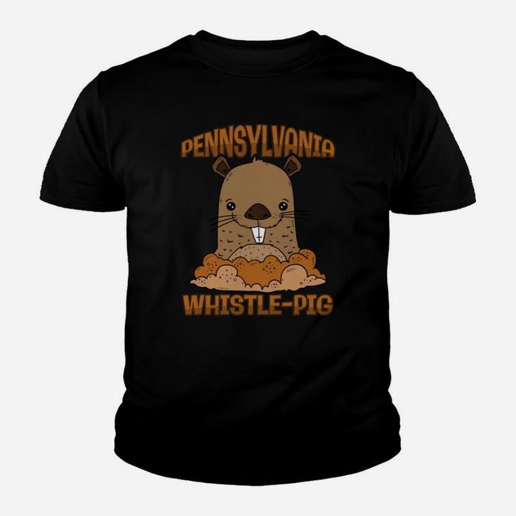 Happy Groundhog Day Whistle-pig Woodchuck Kid T-Shirt