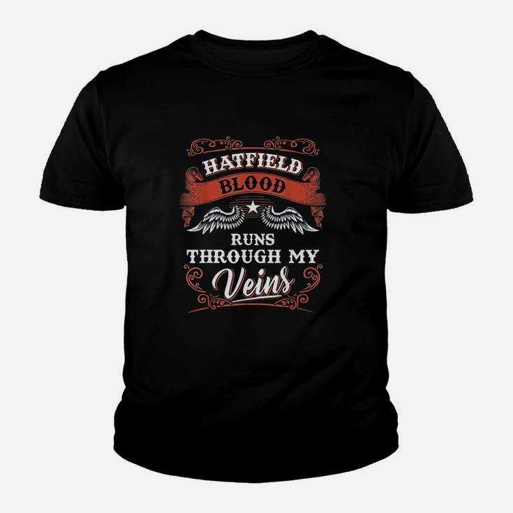 Hatfield Blood Runs Through My Veins Family Christmas Kid T-Shirt