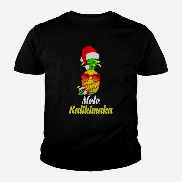 Hawaii Mele Kalikimaka Pineapple Hawaiian Christmas Tshirt Kid T-Shirt