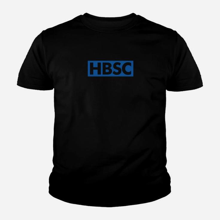 HBSC Logo Druck Schwarzes Kinder Tshirt Unisex, Stilvolles Fanmode Design