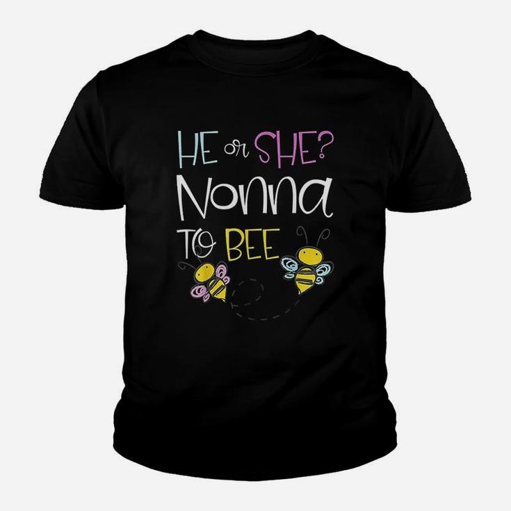 He Or She Nonna To Bee Future Grandma To Be Kid T-Shirt