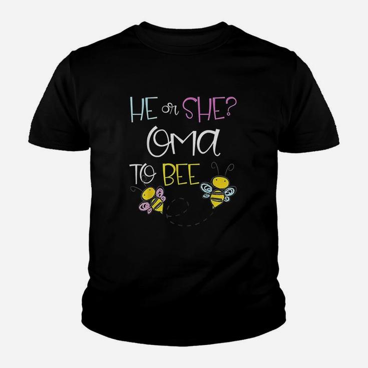 He Or She Oma To Bee Future Grandma To Be Kid T-Shirt