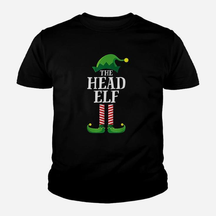 Head Elf Matching Family Group Christmas Kid T-Shirt