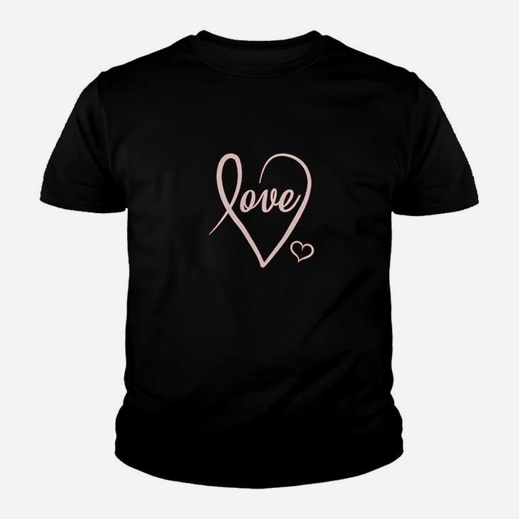 Heart Love Cursive Heart Valentine's Day Women Kid T-Shirt