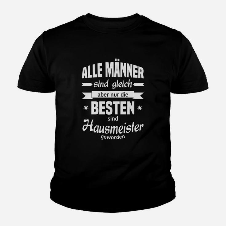 Herren Kinder Tshirt Besten Hausmeister Spruch, Lustiges Kinder Tshirt für Männer