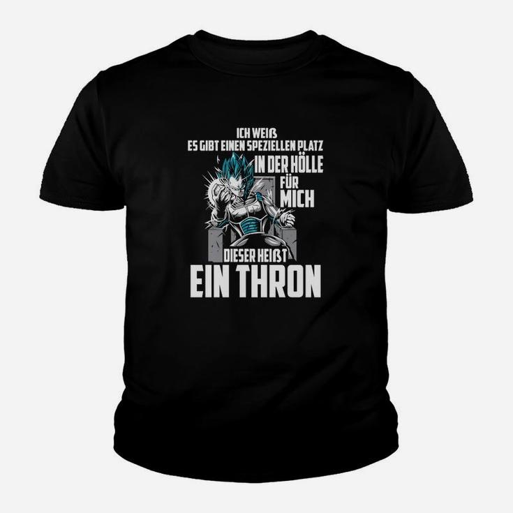 Herren Kinder Tshirt mit Thron-Motiv, Cooler Spruch für Fans