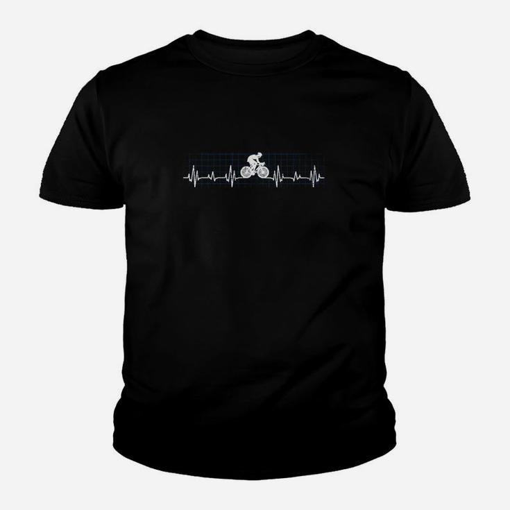 Herzschlag Ekg Fahrrad Radsport Rennrad Kinder T-Shirt