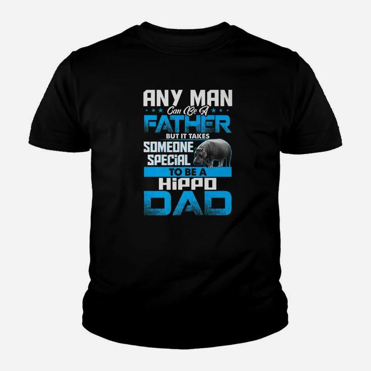 Hippo Dad Animal Lovers Fathers Day Gif Kid T-Shirt