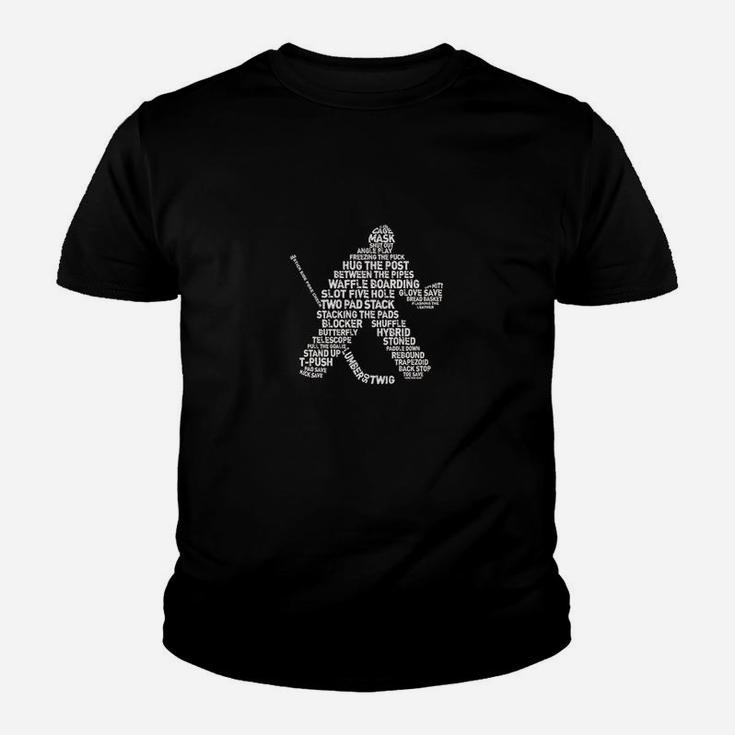 Hockey-Tormann Typografie G- Kinder T-Shirt