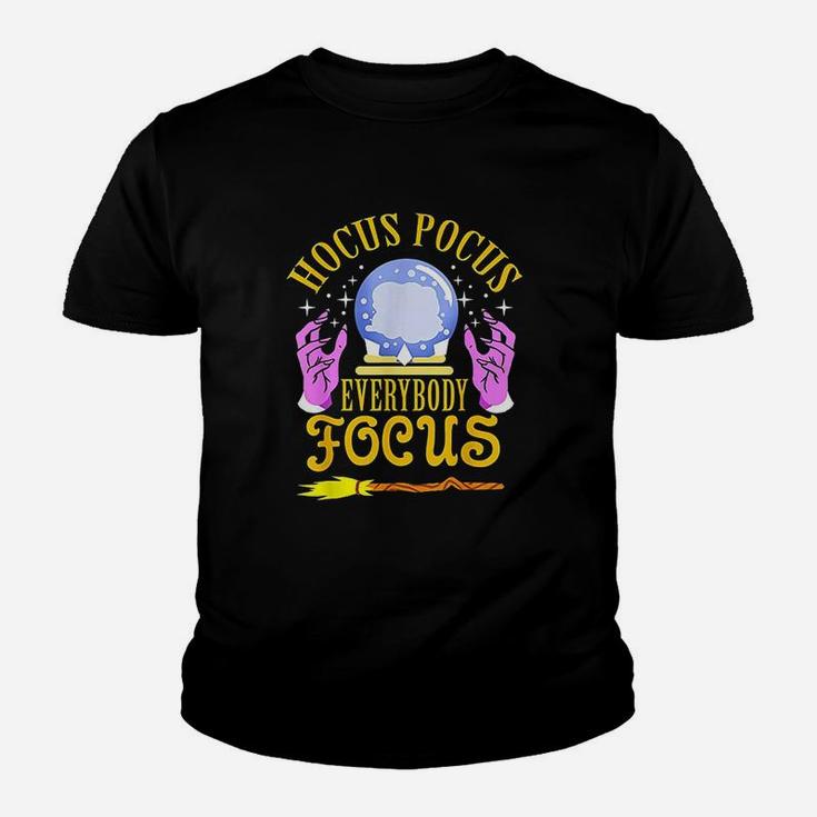 Hocus Pocus Everybody Focus Funny Teacher Halloween Kid T-Shirt