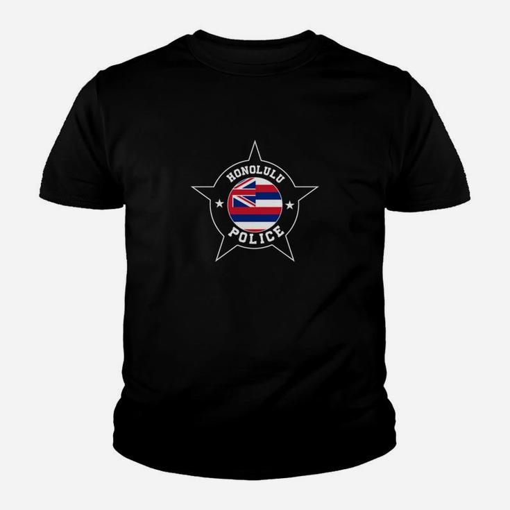 Honolulu Police T Shirt - Hawaii Flag Kid T-Shirt