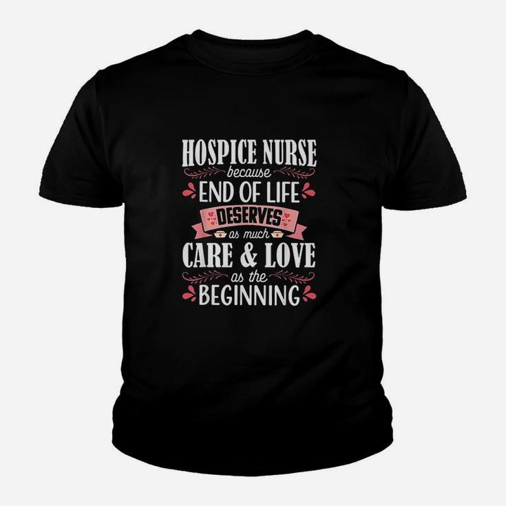 Hospice Nurse Care Cute Care Love Registered Nursing Gift Kid T-Shirt