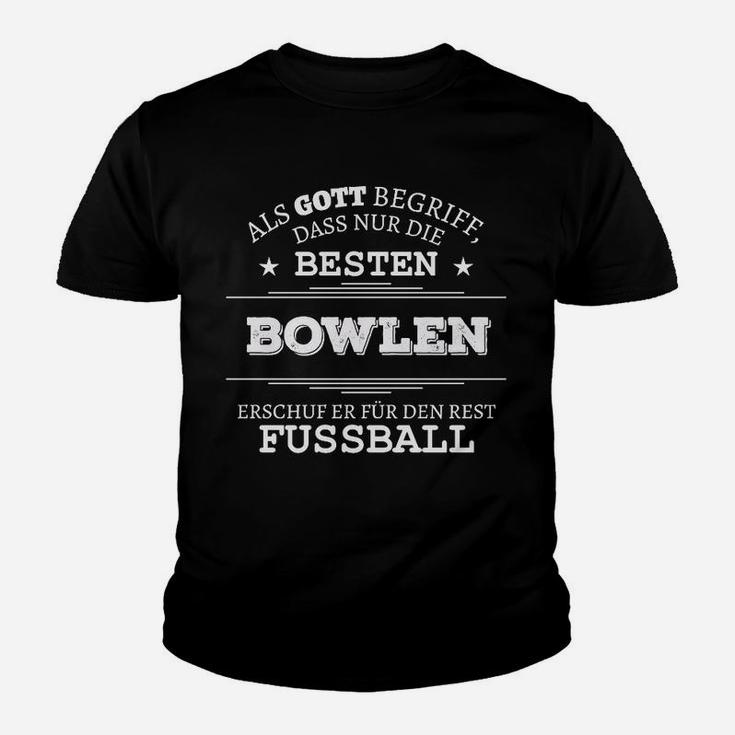 Humorvolles Bowling Kinder Tshirt mit Spruch für Bowlingfans