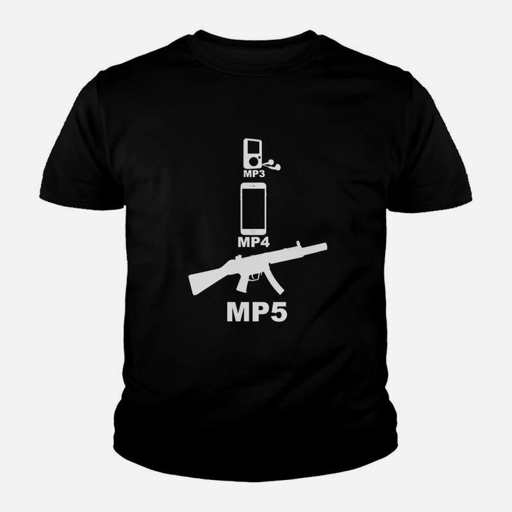 Humorvolles Technik-Wortspiel Kinder Tshirt, MP3, MP4, MP5 Design