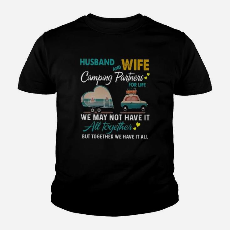 Husband And Wife Camping Partners For Life Youth T-shirt