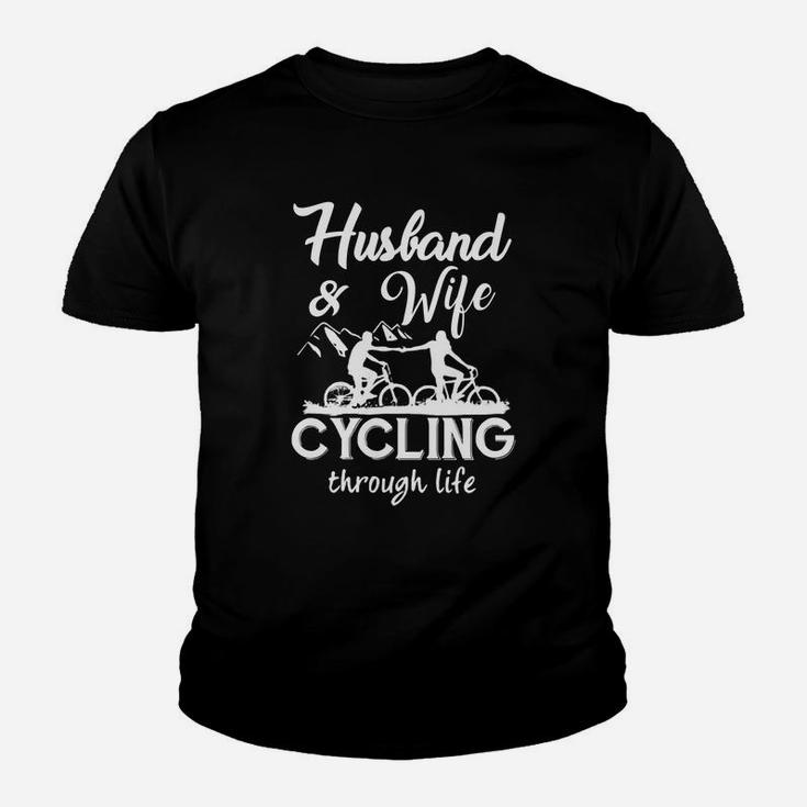 Husband And Wife Cycling Kid T-Shirt