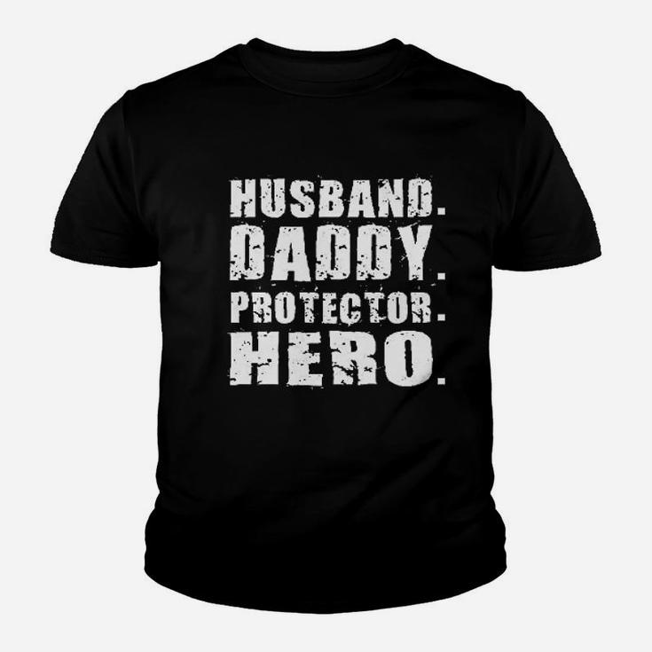 Husband Daddy Protector Hero, dad birthday gifts Kid T-Shirt